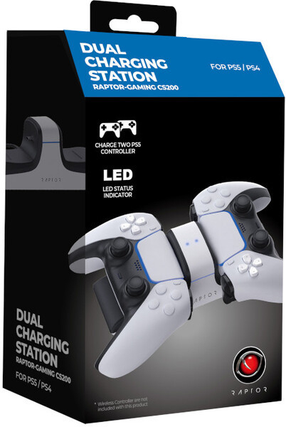 Raptor Gaming CS200-LT USB Dual Charging Station PS5