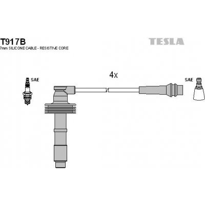 Sada kabelů pro zapalování TESLA T917B – Hledejceny.cz