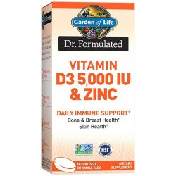 Garden of Life Dr. Formulated Vitamin D3 5000 IU + Zinek 30 kapslí