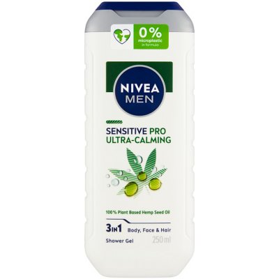 Nivea Men Sensitive Pro Ultra-Calming Shower Gel sprchový gel na tělo, tvář a vlasy 250 ml – Hledejceny.cz