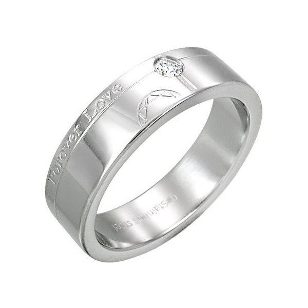Šperky eshop ocelový prsten Forever Love zirkon F6.11 od 276 Kč - Heureka.cz
