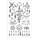 Tetovací obtisky Boho černé 13 x 8,5 cm – Zboží Mobilmania