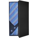 Pruhovaná pánská kravata zářivě světle modrá – Zboží Mobilmania
