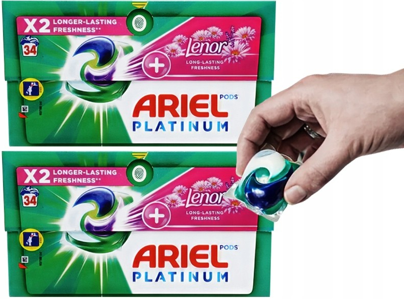 Ariel Platinum Pods Touch of Lenor Kapsle na praní 3 x 34 ks
