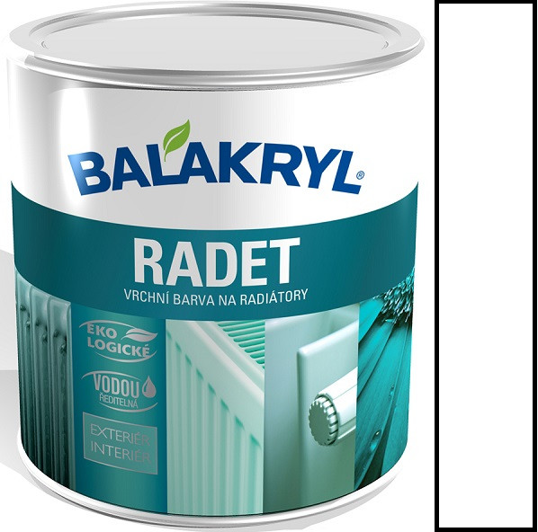 Balakryl Radet vrchní barva na radiátory 0100 Bílý Lesk 0,7 kg od 369 Kč -  Heureka.cz