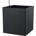 Lafiora Květináč samozavlažovací umělý ratan 36 x 36 cm antracit – Hledejceny.cz