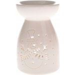 Dakls aroma lampa keramická 14 cm bílá zlatá – Zboží Dáma