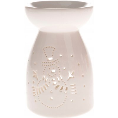 Dakls aroma lampa keramická 14 cm bílá zlatá – Zboží Dáma