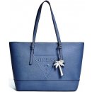 Guess Peak Denim Tote modrá