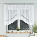 Dekorační oblouková krátká záclona na žabky MODESTA 120 bílá 250x120 cm MyBestHome – Hledejceny.cz