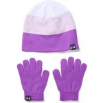 Under Armour Girls beanie Glove čepice a rukavice Combo Ppl Fialová – Zboží Dáma