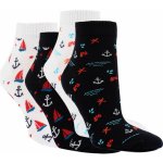 RS dámské bavlněné námořnické kotníkové ponožky 4PACK – Zboží Mobilmania