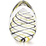 Artcristal Bohemia Skleněné těžítko vajíčko 01, Žlutá / Černá, 7 cm | České sklo z rodinné sklárny – Sleviste.cz