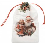 Clayre & Eef Látkový vánoční pytlík Santa s děvčátkem - 14*1*22 cm – Hledejceny.cz