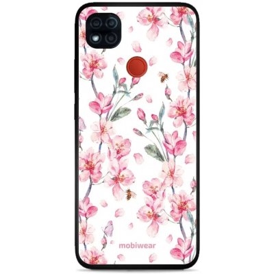 Pouzdro Mobiwear Glossy Xiaomi Redmi 9C - G033G - Růžové květy