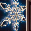 Vánoční osvětlení DECOLED LED světelná vločka závěsná 80 cm teple bílá