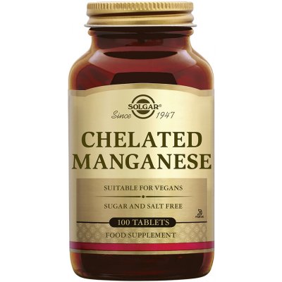 Solgar Manganese Chelated Mangan 8 mg 100 tablet – Hledejceny.cz