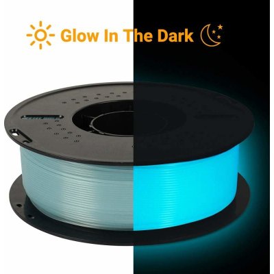 Kingroon PLA Luminous 1,75 mm 1kg Fosforová Modrá – Zboží Živě
