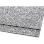 Pěnová guma Moosgummi s glitry stříbrná 20x30 cm - 2ks – Zbozi.Blesk.cz