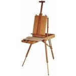 JK STYL Malířský stojan Michelangelo dřevěný kombinace s úložným prostorem 01 – Zboží Dáma