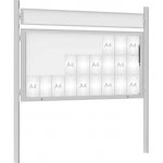 PROCITY Venkovní vitrína model 1000 27 x A4, elox, včetně sloupků a záhlaví | Zboží Auto