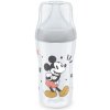 Láhev a nápitka Nuk Perfect Match Mickey kojenecká láhev Mouse s teplotou Control šedá 260 ml