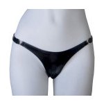 Cottelli Collection Dámská černá krajkovaná tanga s dráždivými perličkami v rozkroku – Sleviste.cz