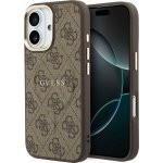 Guess PU Leather 4G Gold Frame MagSafe Zadní Kryt pro iPhone 17 Brown – Zboží Mobilmania