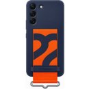 Pouzdro a kryt na mobilní telefon Samsung Silicone Cover with strap Galaxy S22+ modré EF-GS906TNEGWW