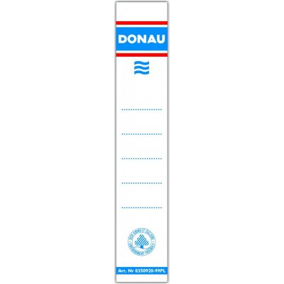 Štítky pro pořadače 33x153 mm/20ks, DONAU - samolepící bílé – Hledejceny.cz