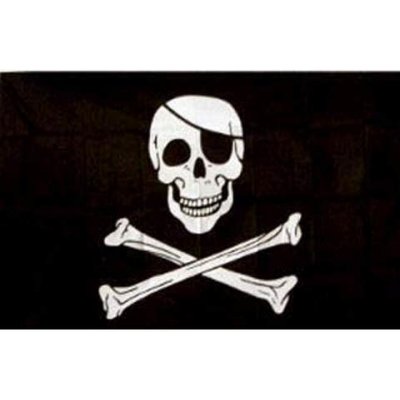 Vlajka Fostex pirátská Jolly Rogers 1,5x1 m