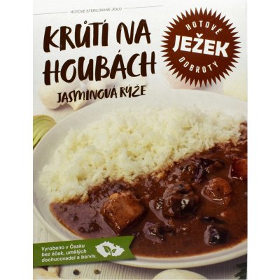 Ježkovy krabičky Krůtí na houbách s jasmínovou rýží 450 g – Zboží Mobilmania