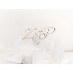 Dortový zápich dřevěný - monogramy – Zboží Dáma