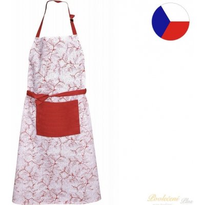 Forbyt kuchyňská zástěra Leaf červená lístky 70x90cm – Hledejceny.cz