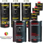 Novol 655 Cobra Bedliner 3x sada 600 ml + 200 ml, Transparentní + COBRA antikorozní epoxidový SUPERIOR EPOXY – Zboží Mobilmania