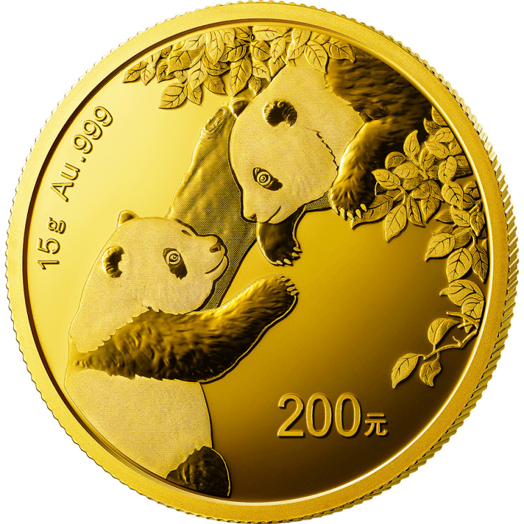 China Mint Zlatá mince Panda 2023 15 g