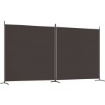 vidaXL 2dílný paraván hnědý 348 x 180 cm textil – Zboží Dáma