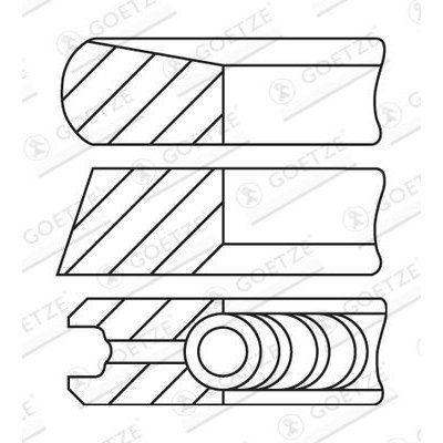 Sada pístních kroužků GOETZE ENGINE 08-435200-10