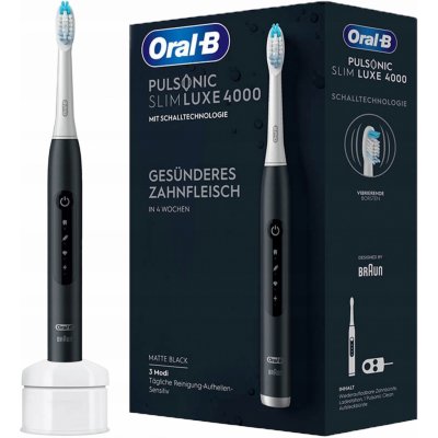 Oral-B Pulsonic Slim Luxe 4000 Matt Black – Zbozi.Blesk.cz