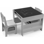 Milly Mally dětská sada stolečku a židliček Sven grey – Zboží Dáma