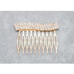 Ozdobný hřeben s vlnkou zlatá – Sleviste.cz