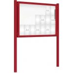 PROCITY Venkovní vitrína model 2000 21 x A4, červená, včetně sloupků | Zboží Auto