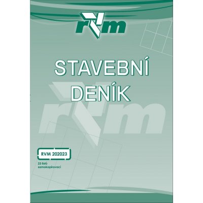 RVM 202023 Stavební deník A4 - 23 listý propisovací, čísl. – Hledejceny.cz