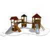 Dětské hřiště Playground System HŘIŠTĚ sestava se skluzavkou z akátu Čertův hrádek