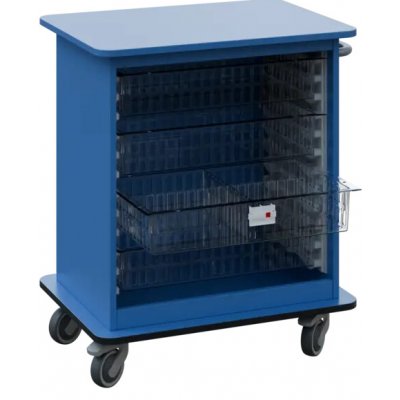 DEXTER 22 TRANSPARENT vozík boxový, otevřený, 880x750x520 mm, pastelově modrá – Hledejceny.cz