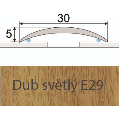 PROFIL Team Přechodový profil E29 30 mm x 0,93 m světlý dub – Zbozi.Blesk.cz