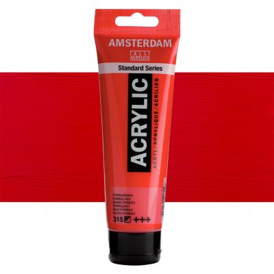 Amsterdam Standard akrylová barva 120 ml 315 Pyrrole Red – Sleviste.cz