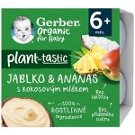 Nestlé Organic 100% rostlinný dezert jablko a ananas s kokosovým mlékem 4 x 90 g – Zboží Mobilmania