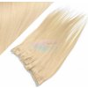 Příčesek do vlasů Clip in rychlopás 60cm 100% lidské vlasy - beach blond #613