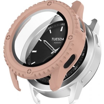 VSECHNONAMOBIL PC FULL COVER Plastový kryt se sklem pro Xiaomi Watch S3 růžový 71836 – Zboží Živě